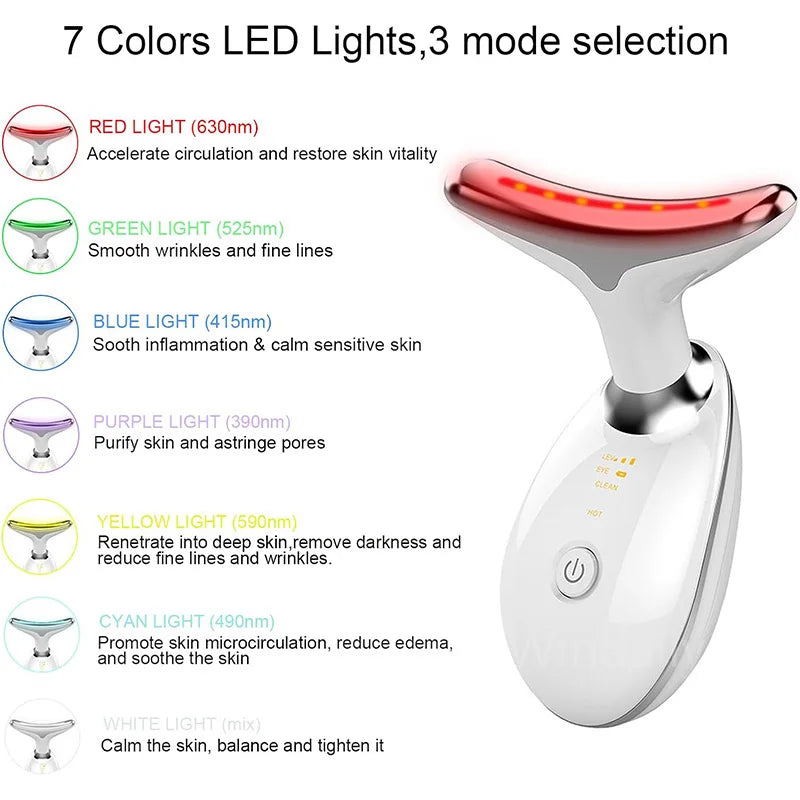 7-color LED facial massager for skin tightening