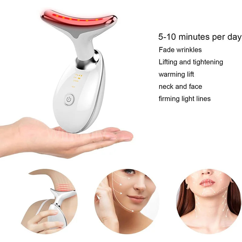 Portable anti-aging facial massage device